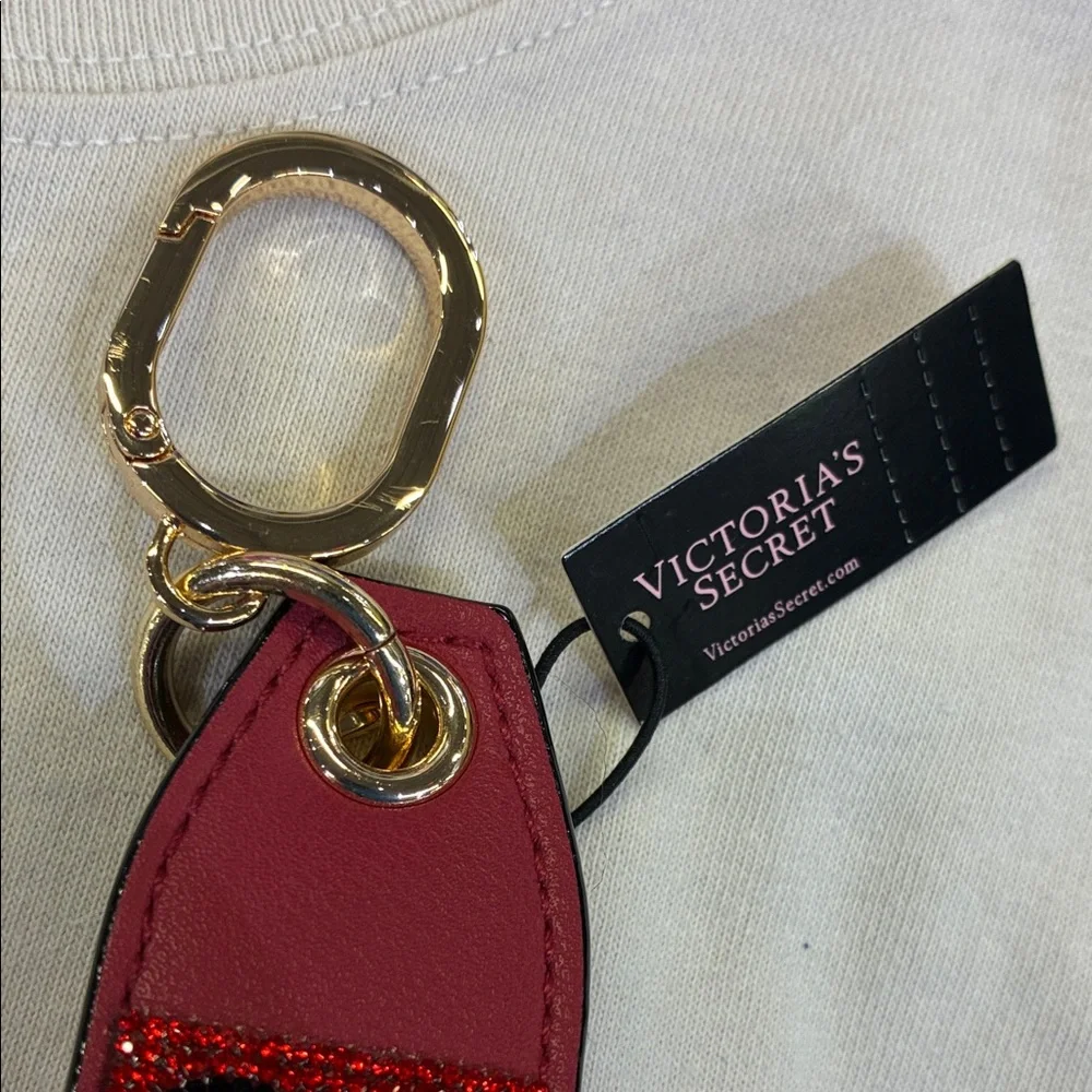 Victoria's Secret Glittery Red Heart Keychain - Picture 4 of 8